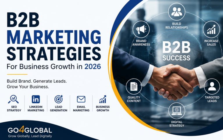Discover the best B2B marketing strategies for 2026, including SEO, LinkedIn marketing, Google Ads, and content marketing to generate quality business leads and grow your brand online with Go4Global.